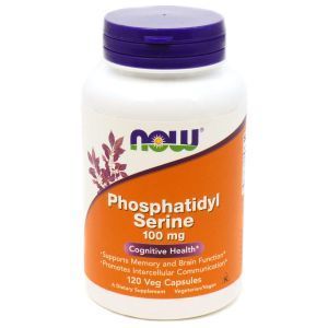 Фосфатидилсерин (Phosphatidyl Serine), Now Foods, 100 мг, 120 кап