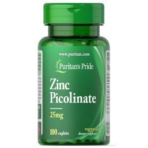 Sink Picolinate, Puritan's Pride, 25 mg, 100 kapsula