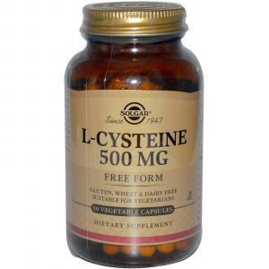 Sistein, L-sistein, Solgar, 500 mg, 90 kapsula