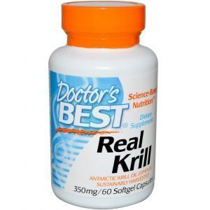 Масло криля, Real Krill, Doctor's Best, 350 мг, 60 капсул