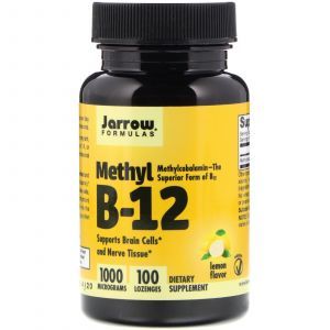 Витамин В12, Methyl B-12, Jarrow Formulas, 1000 мкг, 100 леденцов
