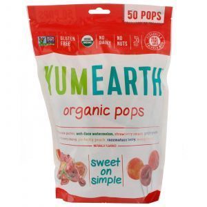 Леденцы с разными фруктовыми вкусами, Pops, YumEarth, органик, 50 шт, 310 г