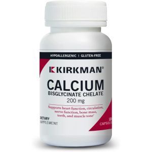 Кальций бисглицинат хелат , Calcium Bisglycinate Chelate, Kirkman Labs, без витамина Д3, 200 мг, 120 капсул