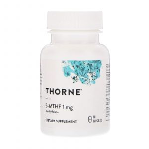 Folate, 5-MTHF, Thorne Research, 1 mg, 60 kapsula