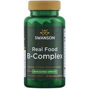 Комплекс группы В, Ultra Real Food B-Complex, Swanson, 60 вегетарианских капсул