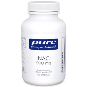 NAC (N-ацетилцистеин) 900 мг, NAC (n-acetyl-l-cysteine) 900 mg, Pure Encapsulations, 120 капсул