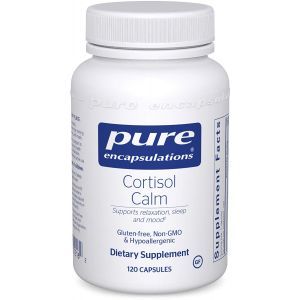 Кортизол, Cortisol Calm, Pure Encapsulations, для поддержания здорового уровня, для расслабления и спокойного сна во время периодического стресса, 120 капсул