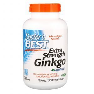 Гинкго Билоба, Ginkgo, Doctor's Best, 120 мг, 360 капсул (Default)