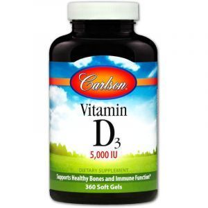 Витамин Д-3, Vitamin D3, Carlson Labs, 5000 МЕ, 360 гелевых капсул (Default)