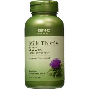 Расторопша, поддержка печени, Milk Thistle, GNC Herbal Plus, 200 мг, 100 капсул