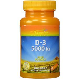 Витамин Д-3, D-3, Thompson, 5000 МЕ, 30 гелевых капсул