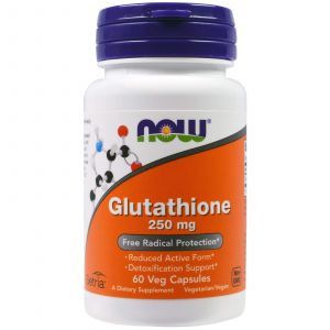 Глутатион, Glutathione, Now Foods, 250 мг, 60 ка