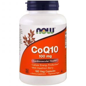 Коэнзим Q10 (CoQ10), Now Foods, 100 мг, 180 кап