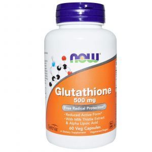 Глутатион, Glutathione, Now Foods, 500 мг, 60 капс