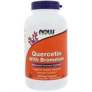 Кверцетин и бромелайн (Quercetin Bromelain), Now Foods, 240 кап