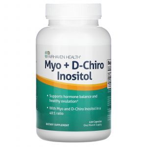 Myo Inositol + D-Chiro Inositol, Fairhaven Health, 120 kapsula