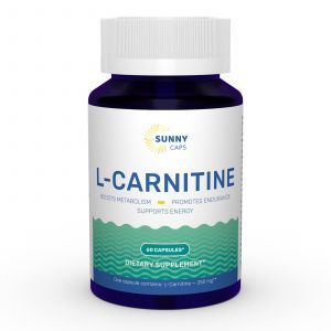 L-карнитин, L-carnitine Powerfull, Sunny Caps, 250 мг, 60 капсул