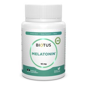 Мелатонин, Melatonin, Biotus, 10 мг, 60 капсул