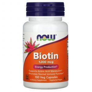 Biotin, Biotin, Now Foods, 1000 mkg, 100 sabzavotli kapsulalar