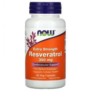 Resveratrol, Extra Strength Resveratrol, Now Foods, 350 mg, 60 kapsula