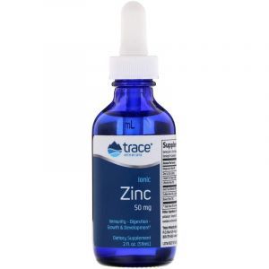 Ионный цинк, Ionic Zinc, Trace Minerals Research, 50 мг, 59 мл