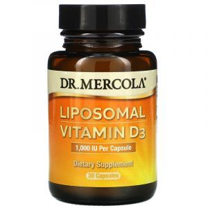 Витамин Д липосомальный, Liposomal Vitamin D, Dr. Mercola, 1000 МЕ, 30 капсул