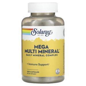 Мультиминералы, большой комплекс, Multi Mineral, Solaray, 200 капсул