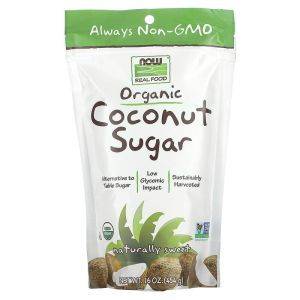 Кокосовый сахар, Coconut Sugar, Now Foods, Real Food, органик, 454 гр 