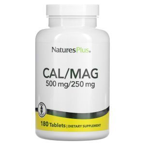 Кальций и магний, Cal/Mag, Nature's Plus, 500/250 мг, 180 таблеток