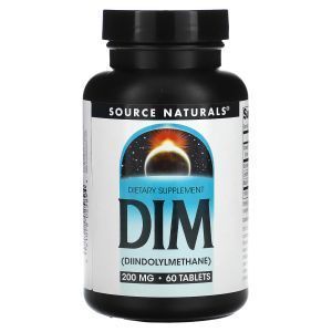 Дииндолилметан, DIM, Source Naturals, 200 мг, 60 таблеток