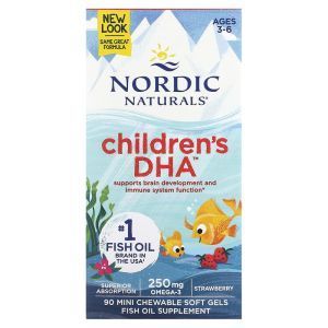 Рыбий жир для детей (клубника), Children's DHA, Nordic Naturals, 90 кап.