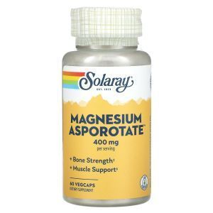 Магний аспоротат, Magnesium Asporotate, Solaray, 400 мг, 60 вегетарианских капсул (200 мг на капсулу)