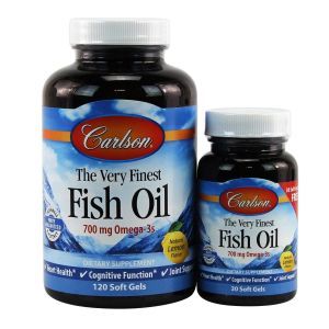 Рыбий жир со вкусом лимона, Fish Oil, Carlson Labs, 700 мг, 120 + 30 капсул (Default)