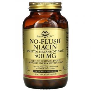 Niatsin (Flushsiz Niatsin), Solgar, Flush, 500 mg, 250 Veg Kapsül